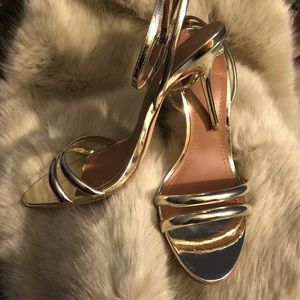 Zara gold strappy Sandal